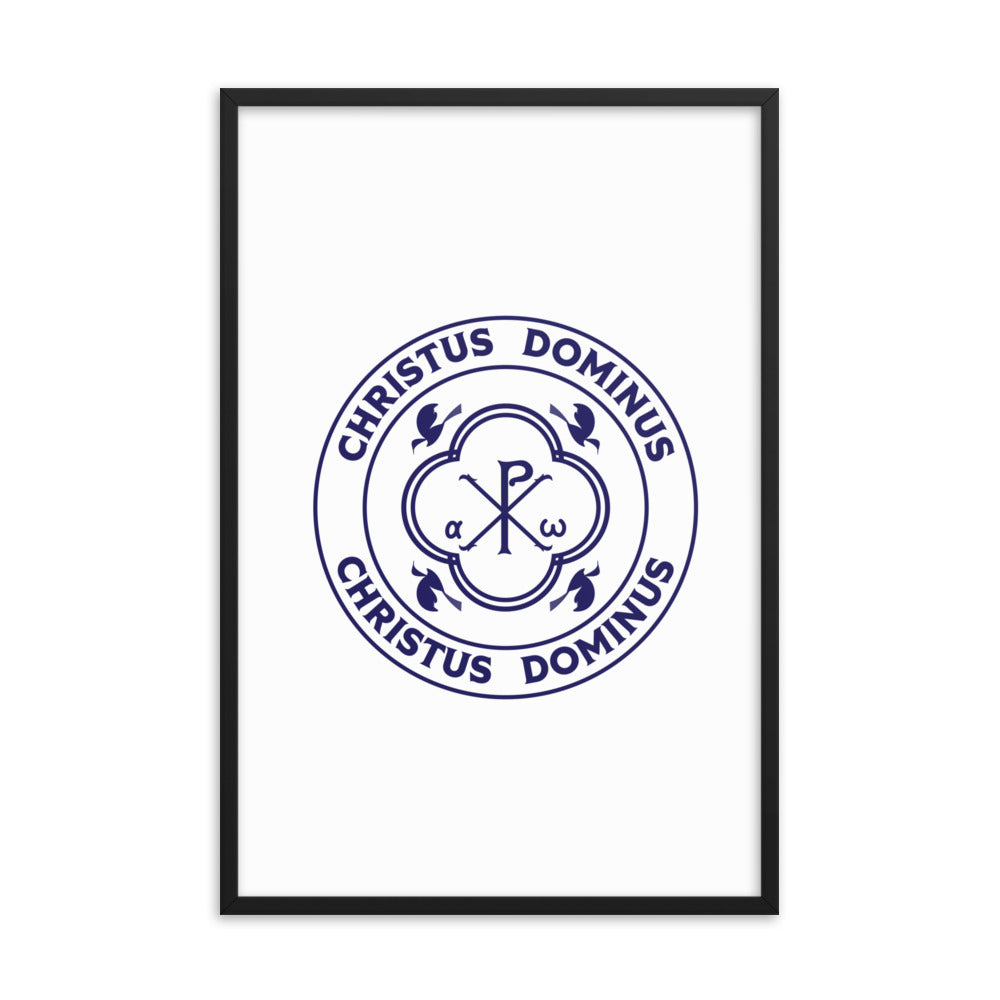 Framed poster PX Christogram White Free Shipping