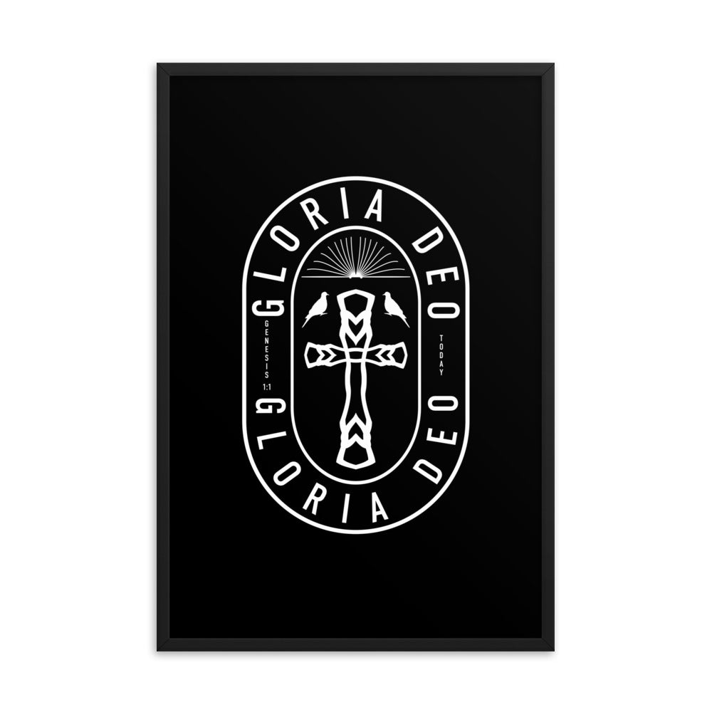 Framed poster Gloria Deo - Glory To God Free Shipping