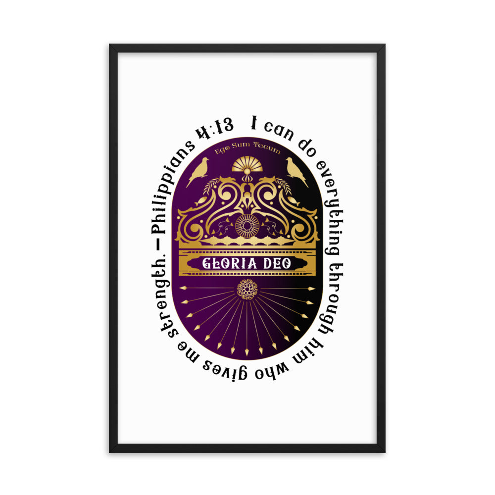 Framed poster Philippians 4:13 Free Shipping