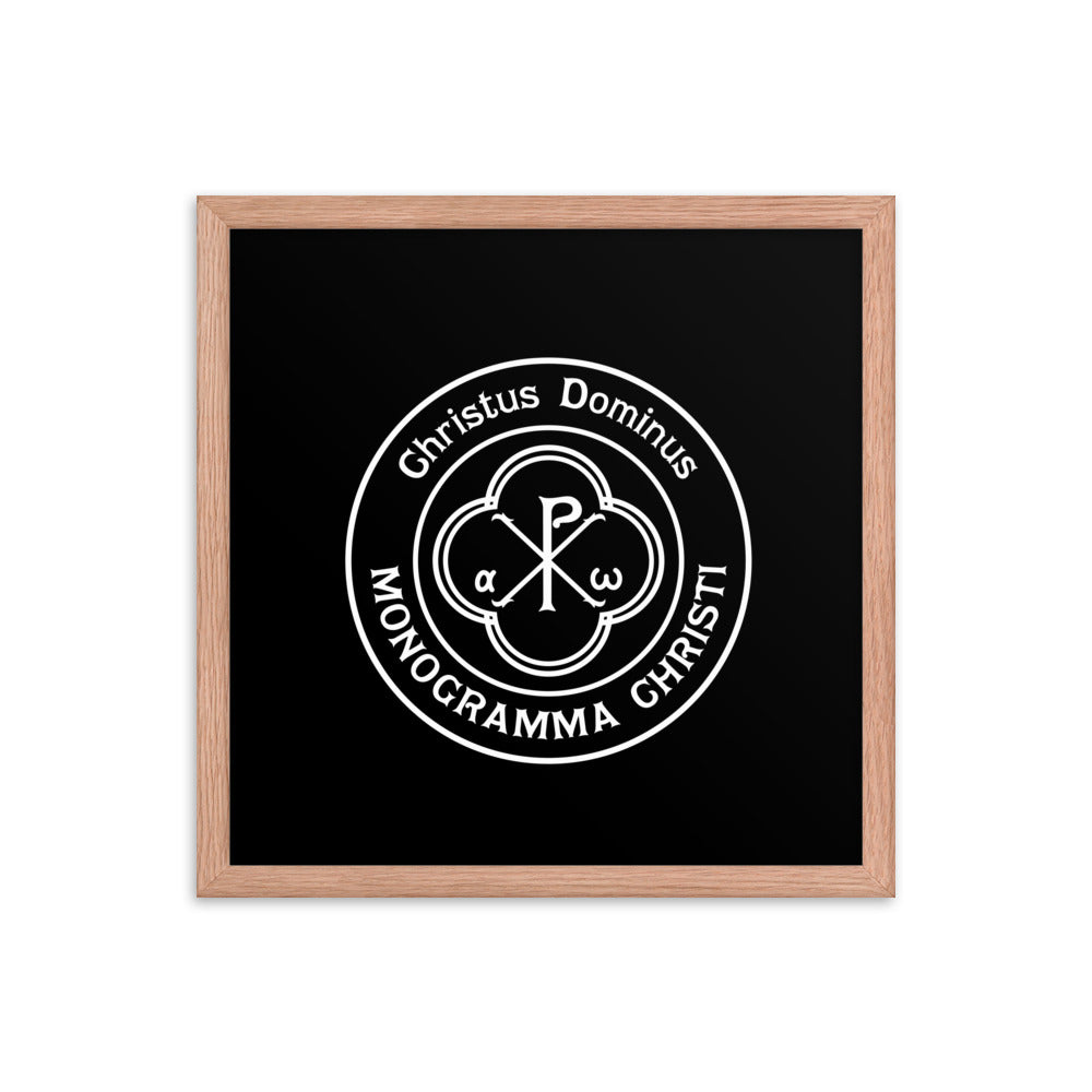 Framed poster PX Christogram Black Free Shipping