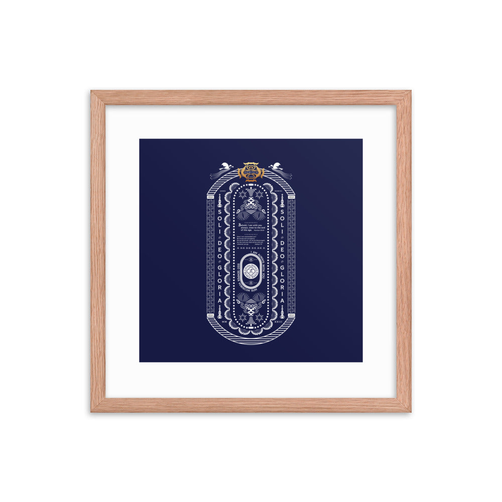 Framed poster Dominus Patri Navy - Free Shipping