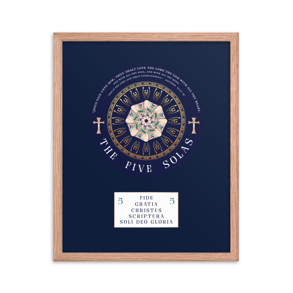 Framed poster Kuklos No 4475 The Five Solas of The Reformation - Free Shipping