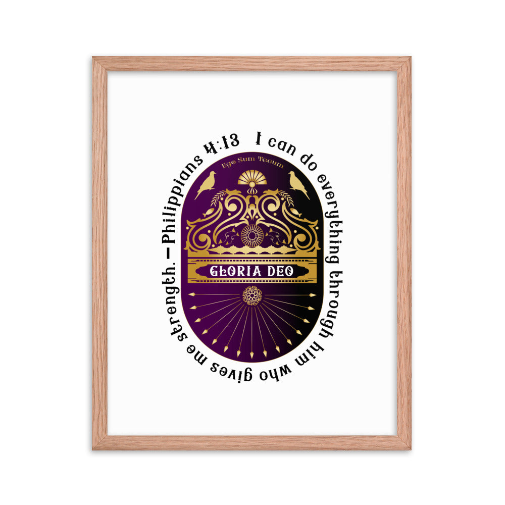 Framed poster Philippians 4:13 Free Shipping