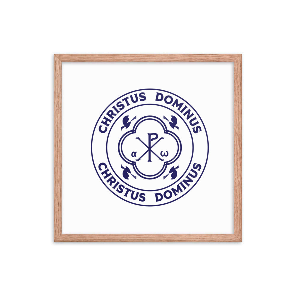 Framed poster PX Christogram White Free Shipping