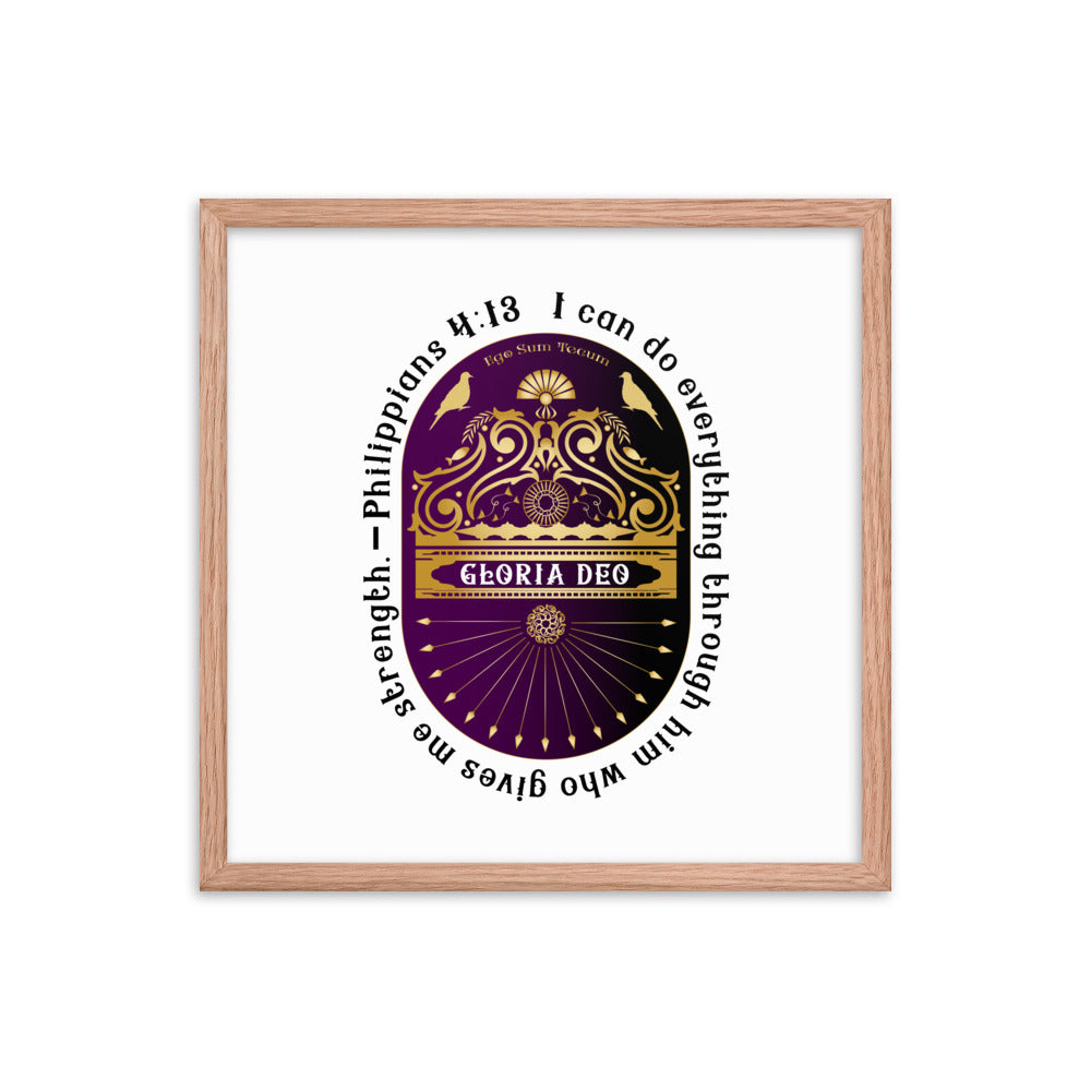 Framed poster Philippians 4:13 Free Shipping