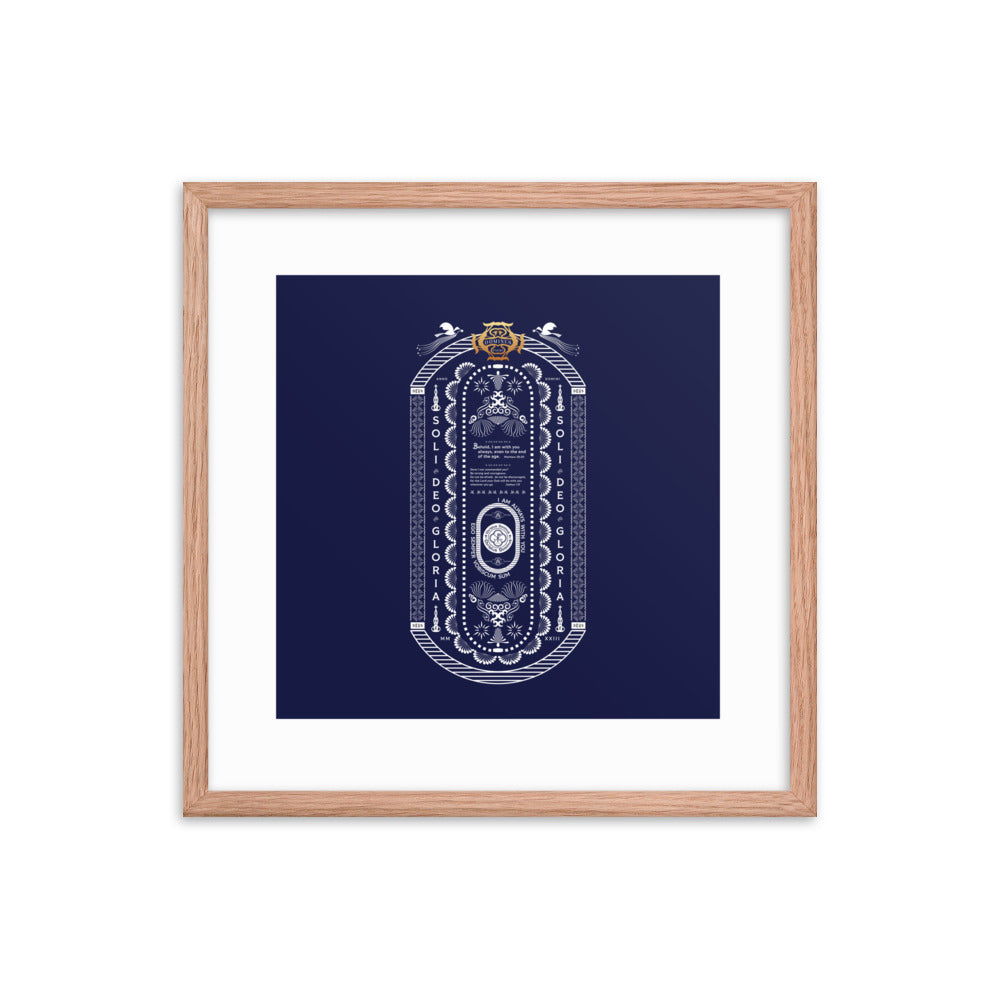 Framed poster Dominus Patri Navy - Free Shipping