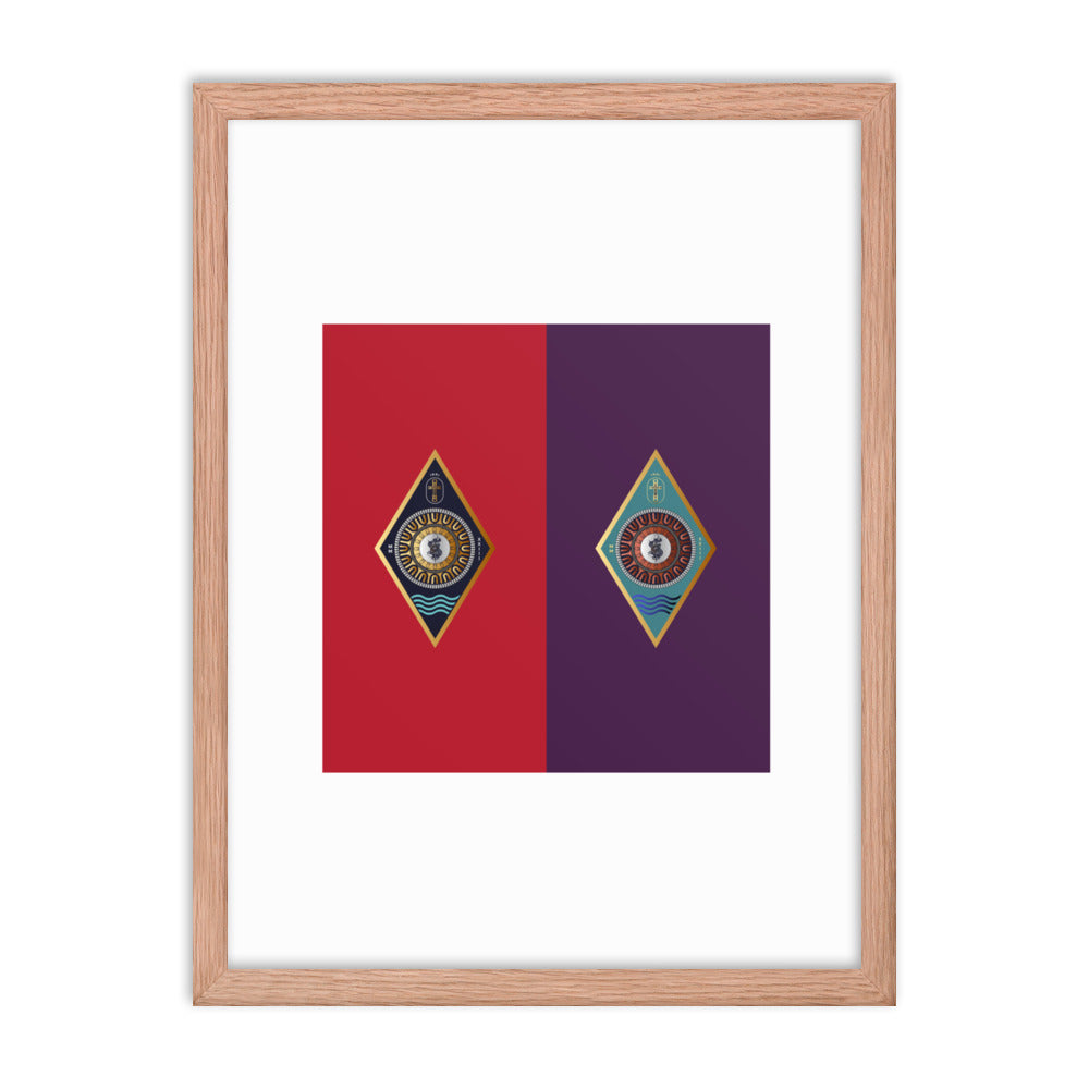 Framed poster Kuklos No 4458 INRI IHS Christogram Free Shipping