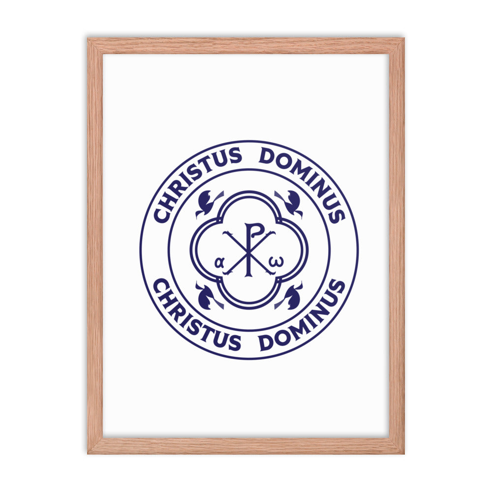 Framed poster PX Christogram White Free Shipping