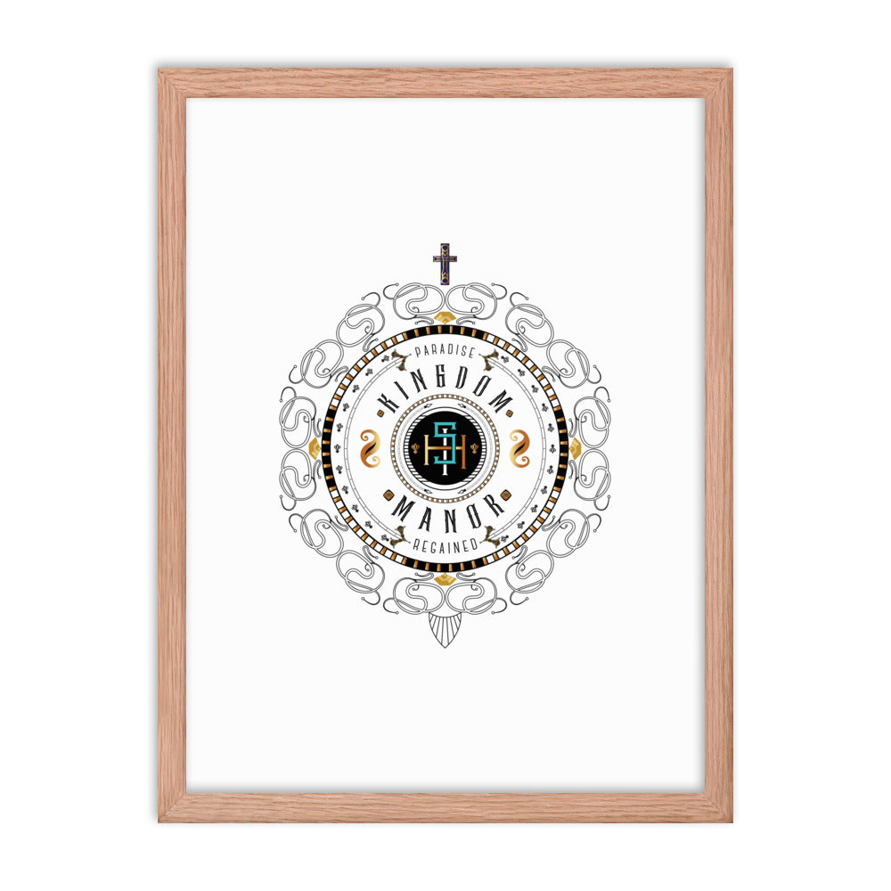Framed poster 'Kingdom Manor' White - Free Shipping