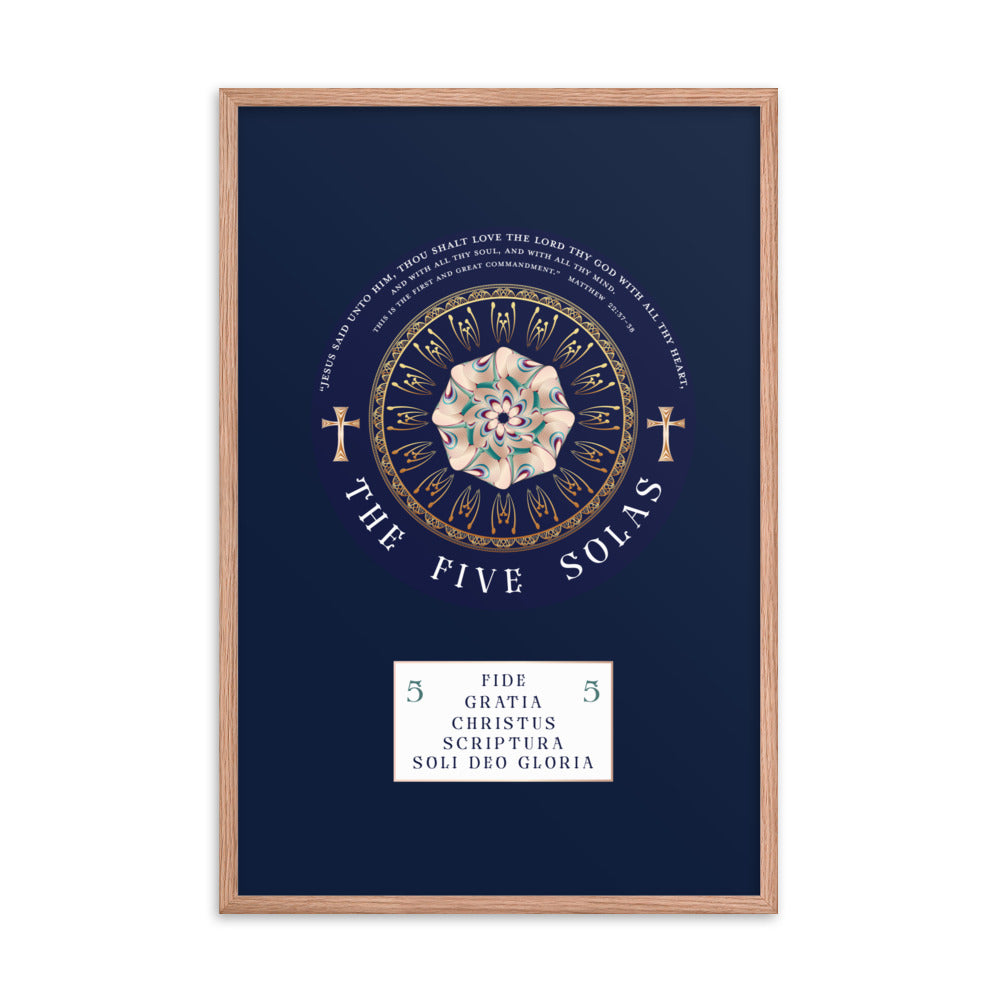 Framed poster Kuklos No 4475 The Five Solas of The Reformation - Free Shipping