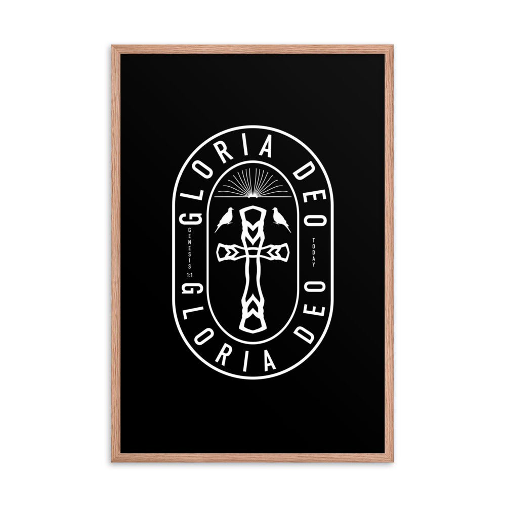 Framed poster Gloria Deo - Glory To God Free Shipping