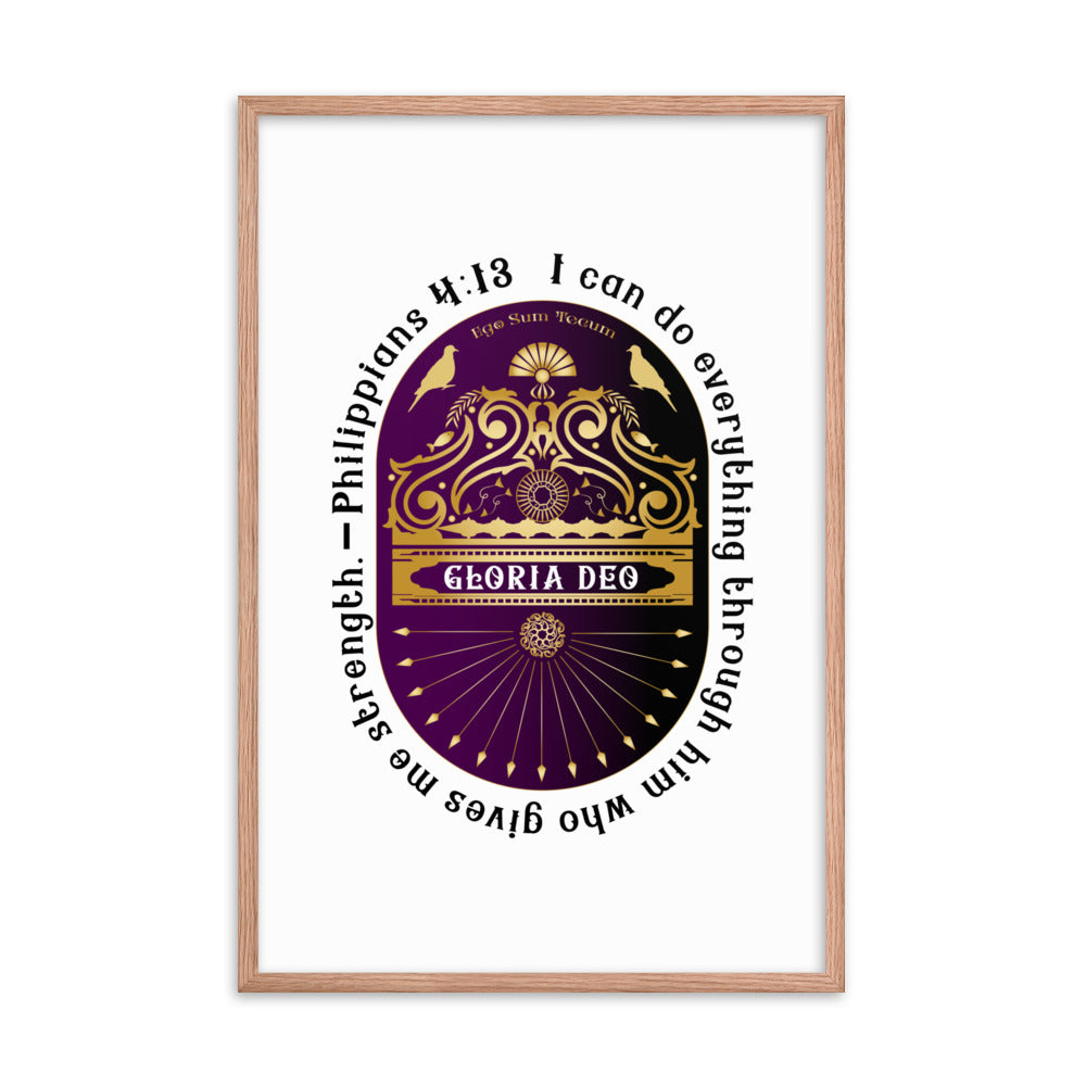 Framed poster Philippians 4:13 Free Shipping