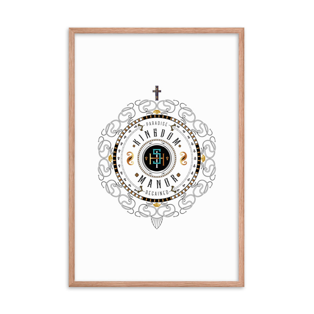 Framed poster 'Kingdom Manor' White - Free Shipping