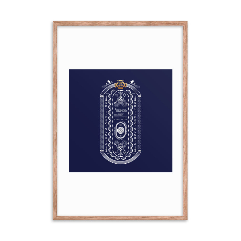 Framed poster Dominus Patri Navy - Free Shipping