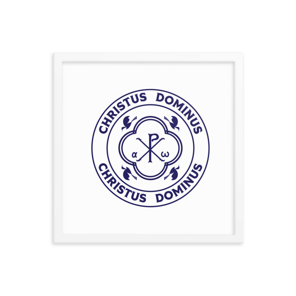 Framed poster PX Christogram White Free Shipping
