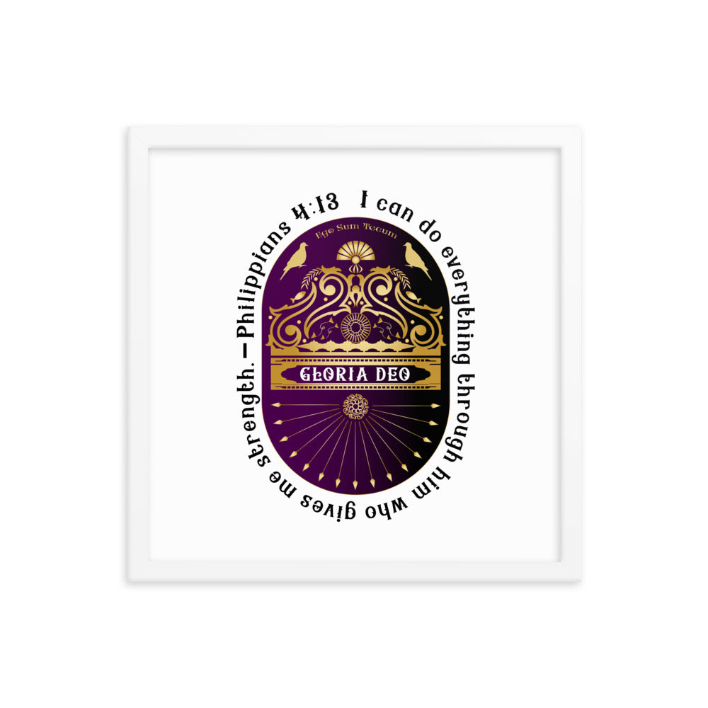 Framed poster Philippians 4:13 Free Shipping