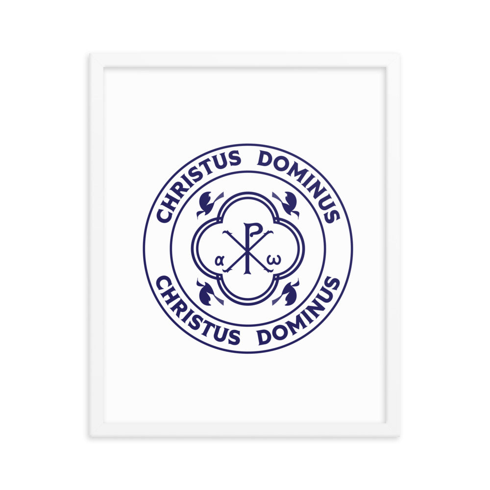 Framed poster PX Christogram White Free Shipping