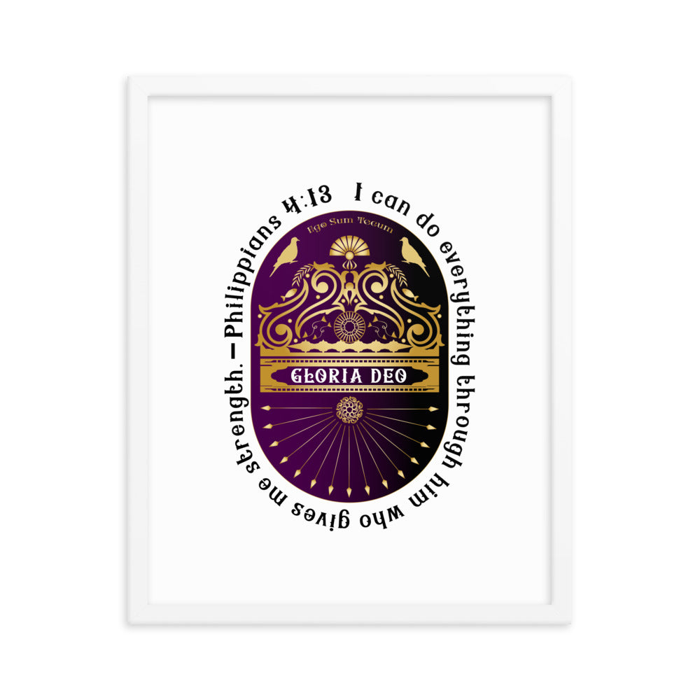 Framed poster Philippians 4:13 Free Shipping