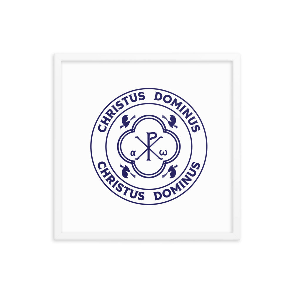 Framed poster PX Christogram White Free Shipping