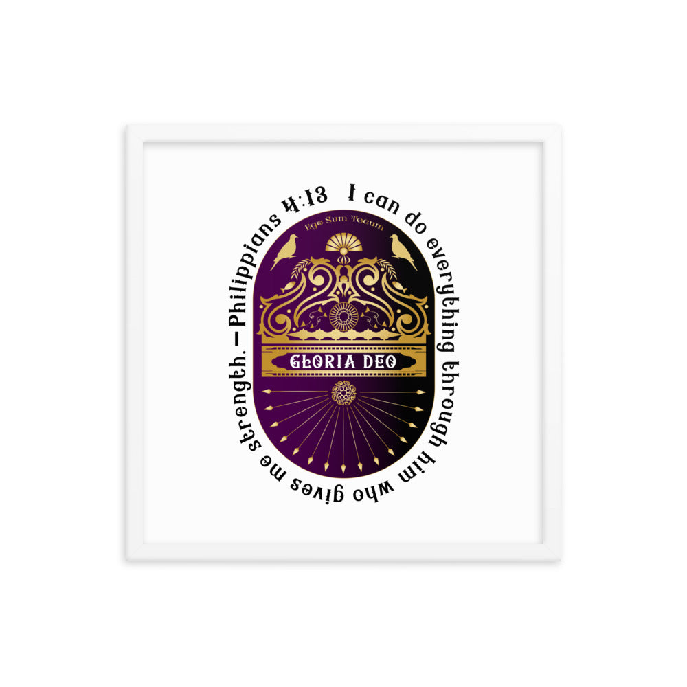 Framed poster Philippians 4:13 Free Shipping