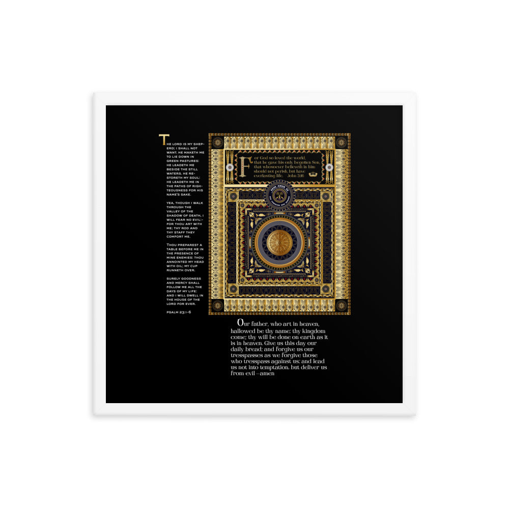 Framed poster 'The Lord's Prayer' & more...Free Shipping