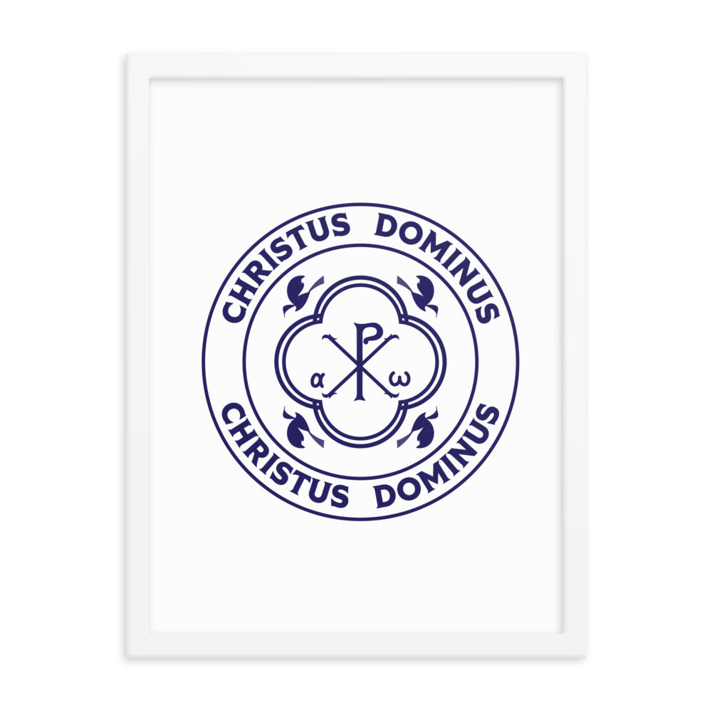 Framed poster PX Christogram White Free Shipping
