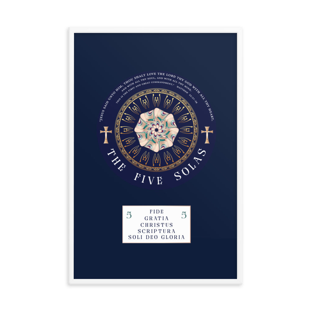 Framed poster Kuklos No 4475 The Five Solas of The Reformation - Free Shipping