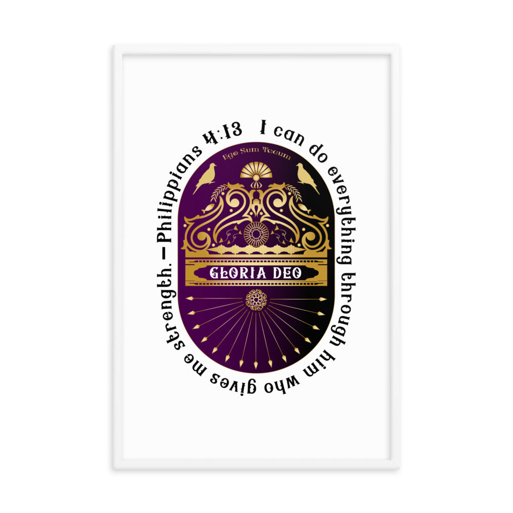 Framed poster Philippians 4:13 Free Shipping
