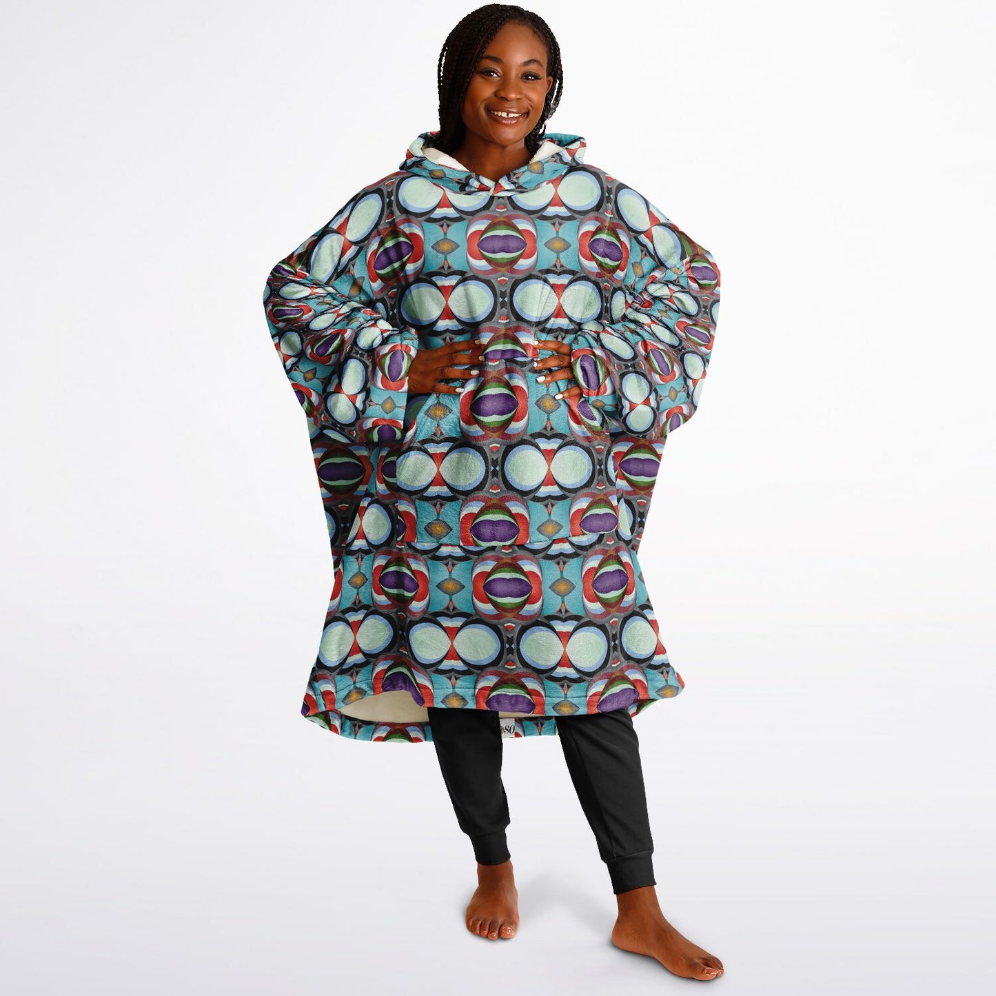 Snug Hoodie Economy - AOP Kukloso Ice Cream Swirls No 52 - Free Shipping