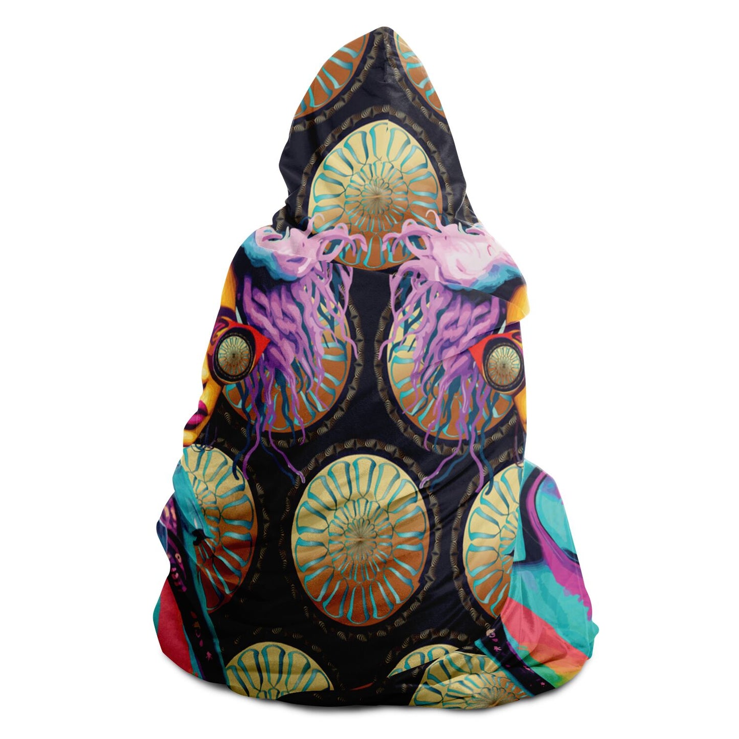 Hooded Blanket - AOP Kukloso Punk Chic No 2 A - Free Shipping