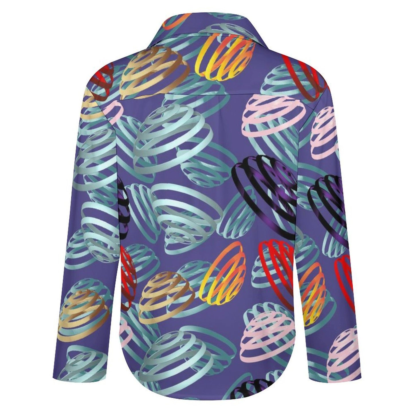 Long Sleeve Shirt Blouse Kukloso Abstract No 510