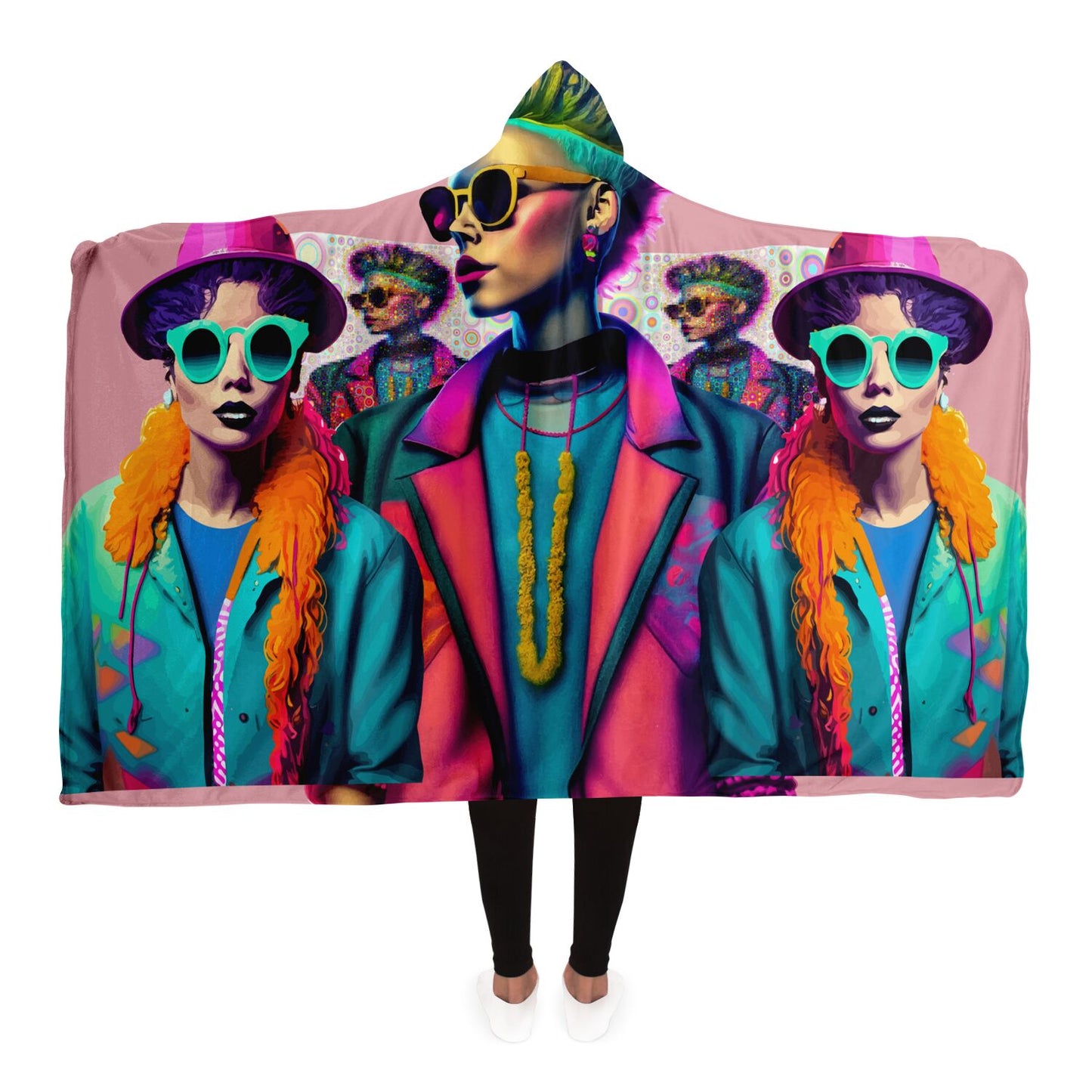 Hooded Blanket - AOP Kukloso Punk Chic No 3 - Free Shipping