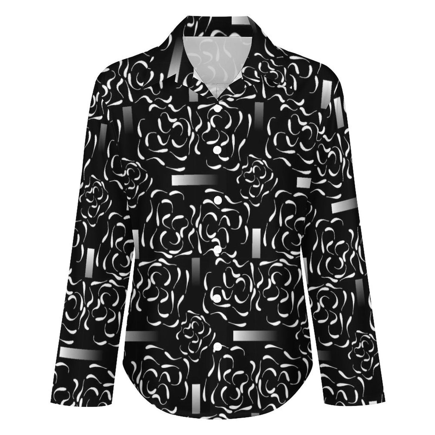 Long Sleeve Shirt Blouse Kukloso Abstract No 275