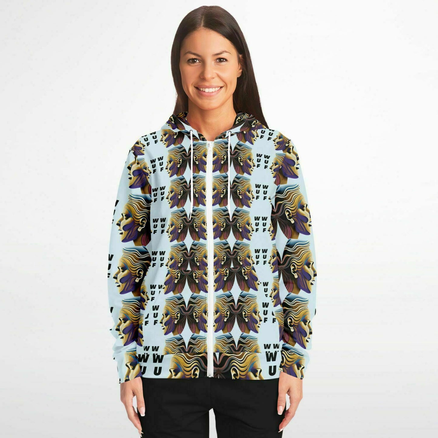 Fashion Zip-Up Hoodie - AOP Kukloso Ancients series No 3 - Free Shipping