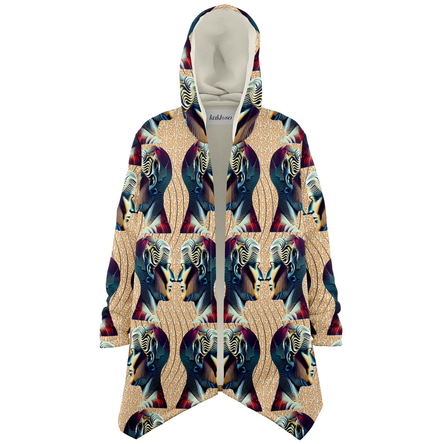 Microfleece Cloak - AOP Kukloso Ancients Series No 5 - Free Shipping