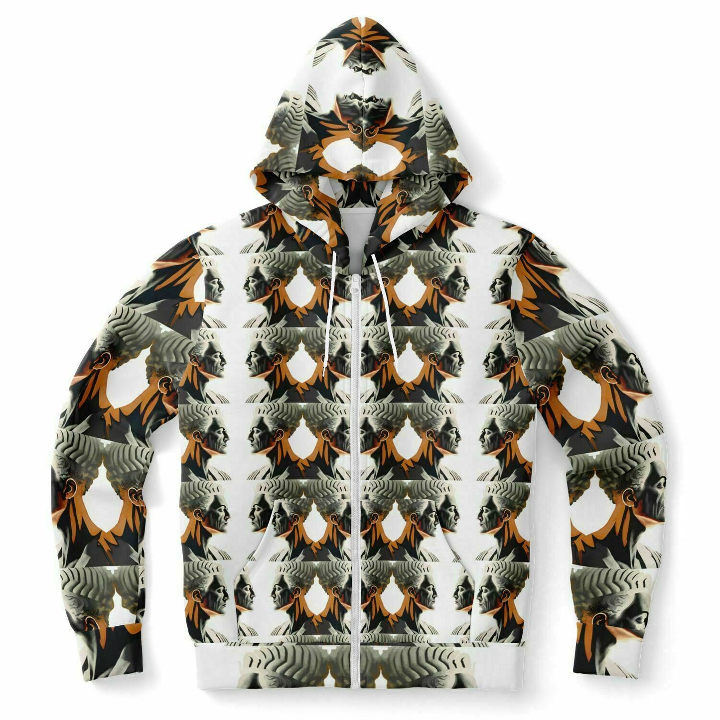 Fashion Zip-Up Hoodie - AOP Kukloso Ancients series No 4 - Free Shipping