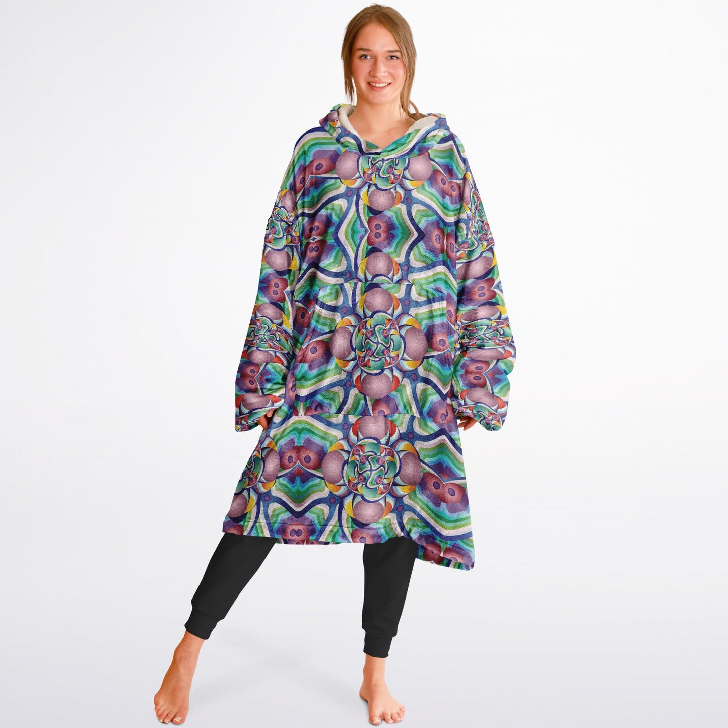 Snug Hoodie Economy - AOP Kukloso Ice Cream Swirls No 58 - Free Shipping