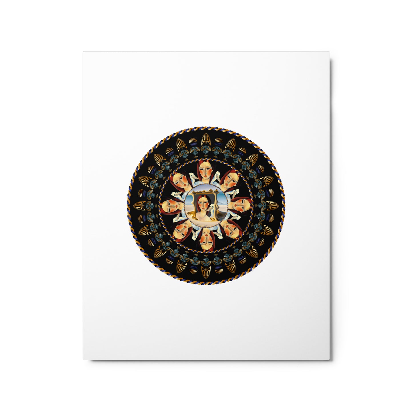 Metal prints Kuklos No 4498 Modiglani & Dali meet the Mandala Free Shipping