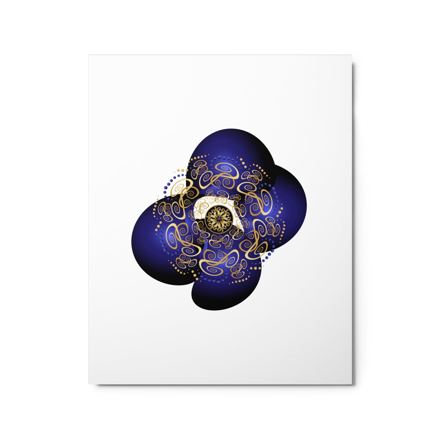 Metal prints Complexical No 2173 Mandala Royal Blue - Gold colors Free Shipping