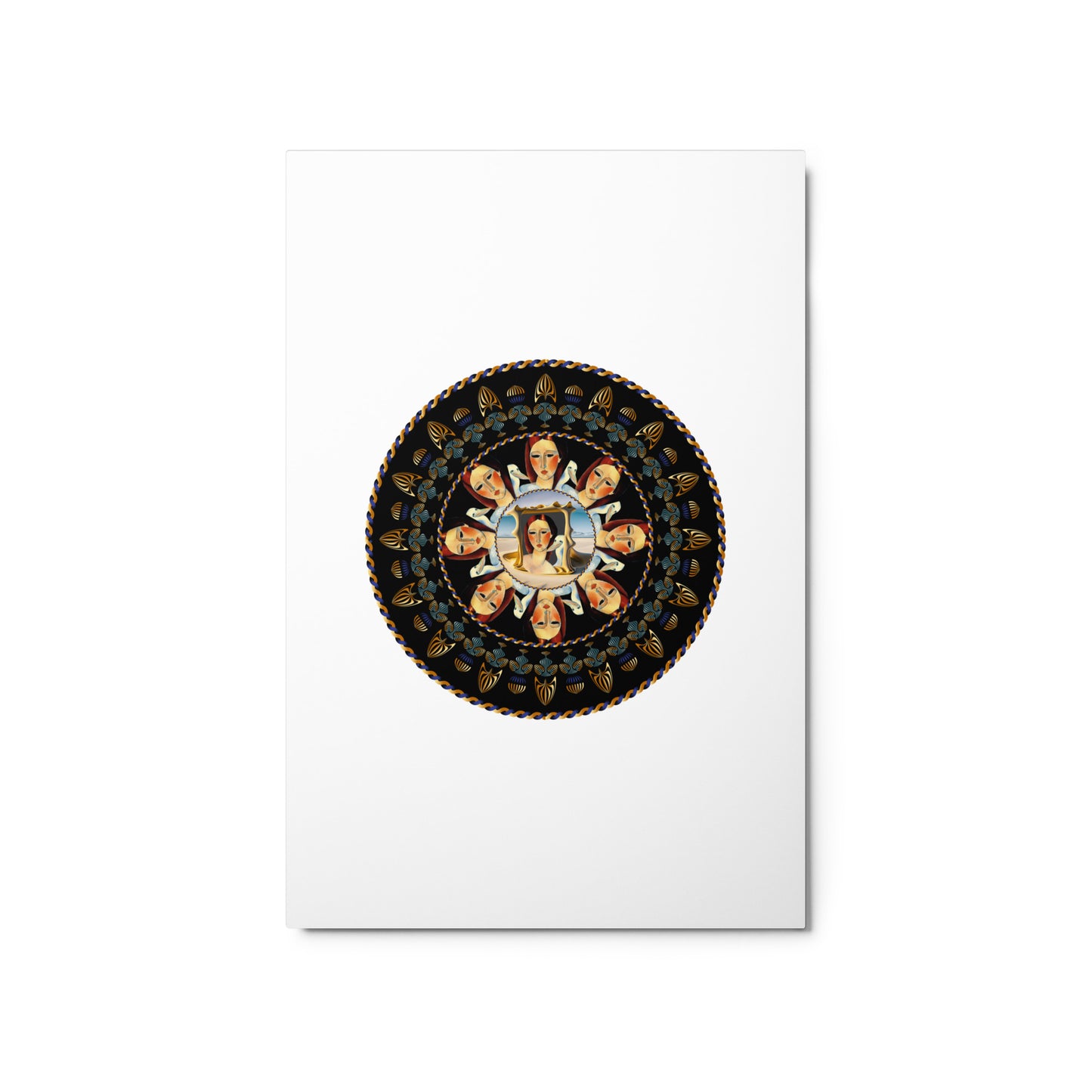 Metal prints Kuklos No 4498 Modiglani & Dali meet the Mandala Free Shipping