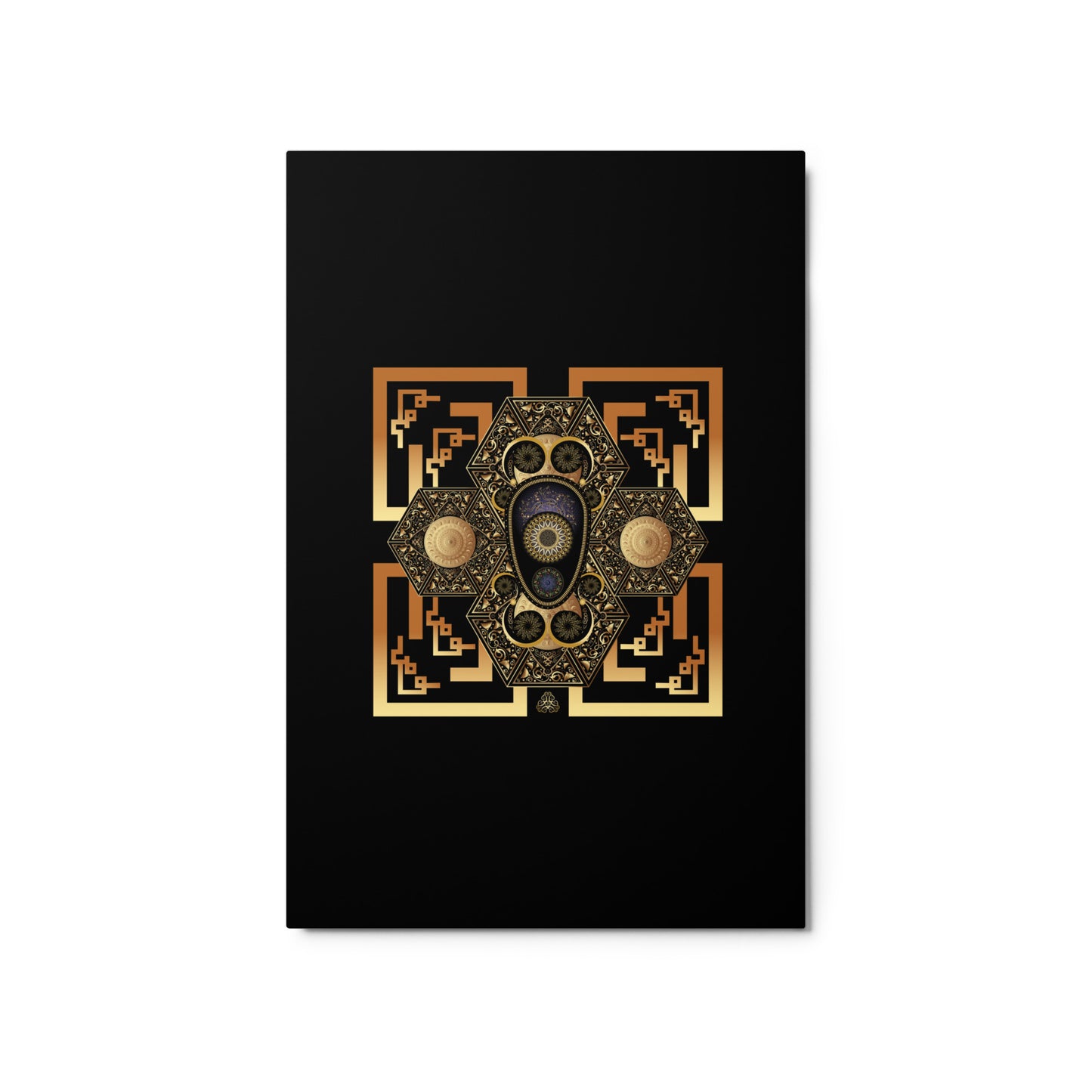 Metal prints OVC No 4182 Highly Intricate Mandala Gold Color Free Shipping