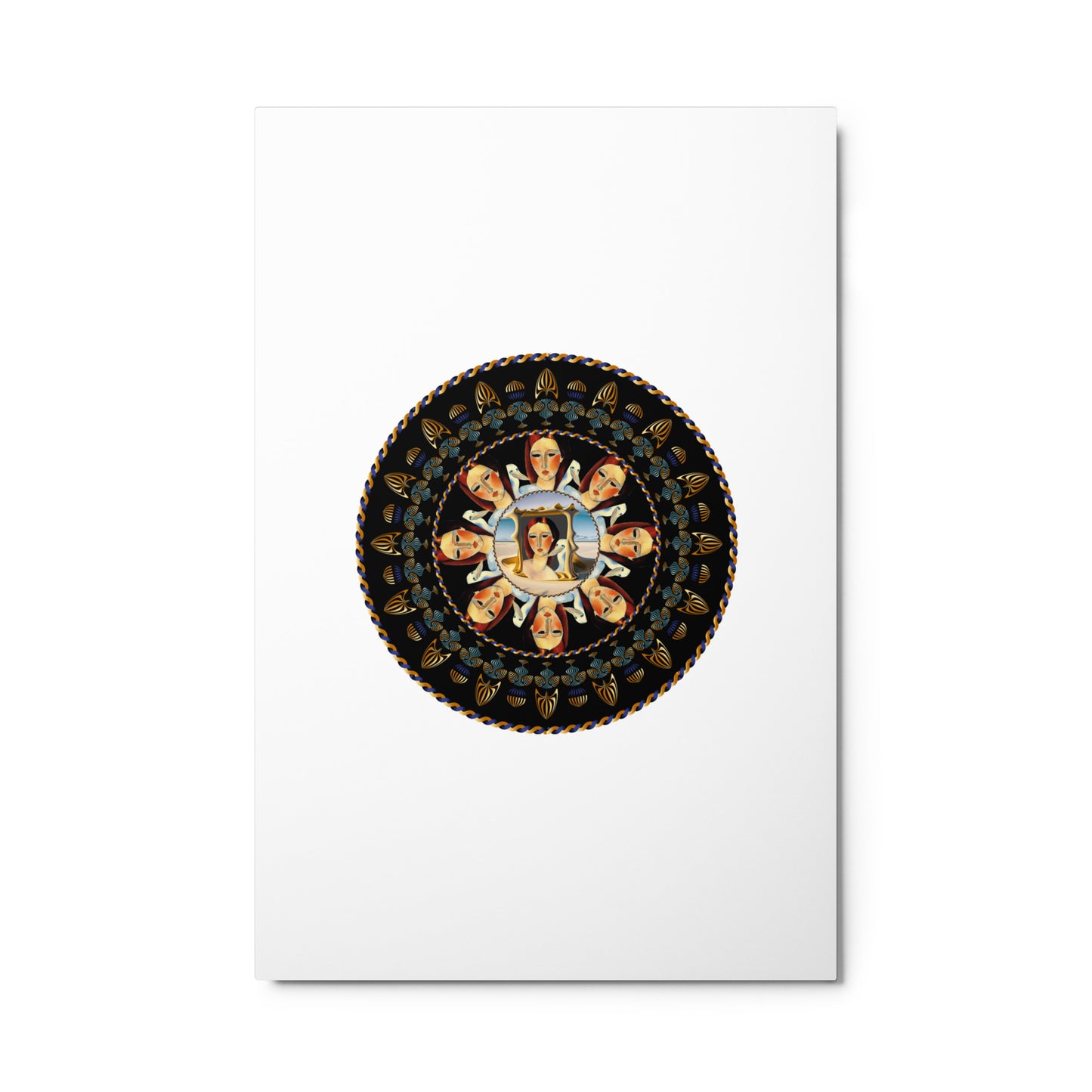 Metal prints Kuklos No 4498 Modiglani & Dali meet the Mandala Free Shipping
