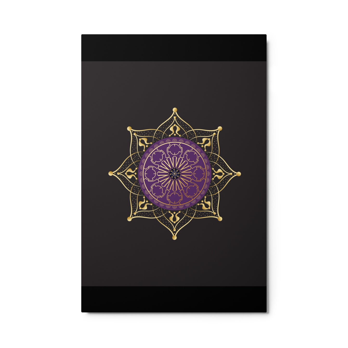 Metal prints Circumplexical No 4017 Mandala Purple & Gold colors Free Shipping