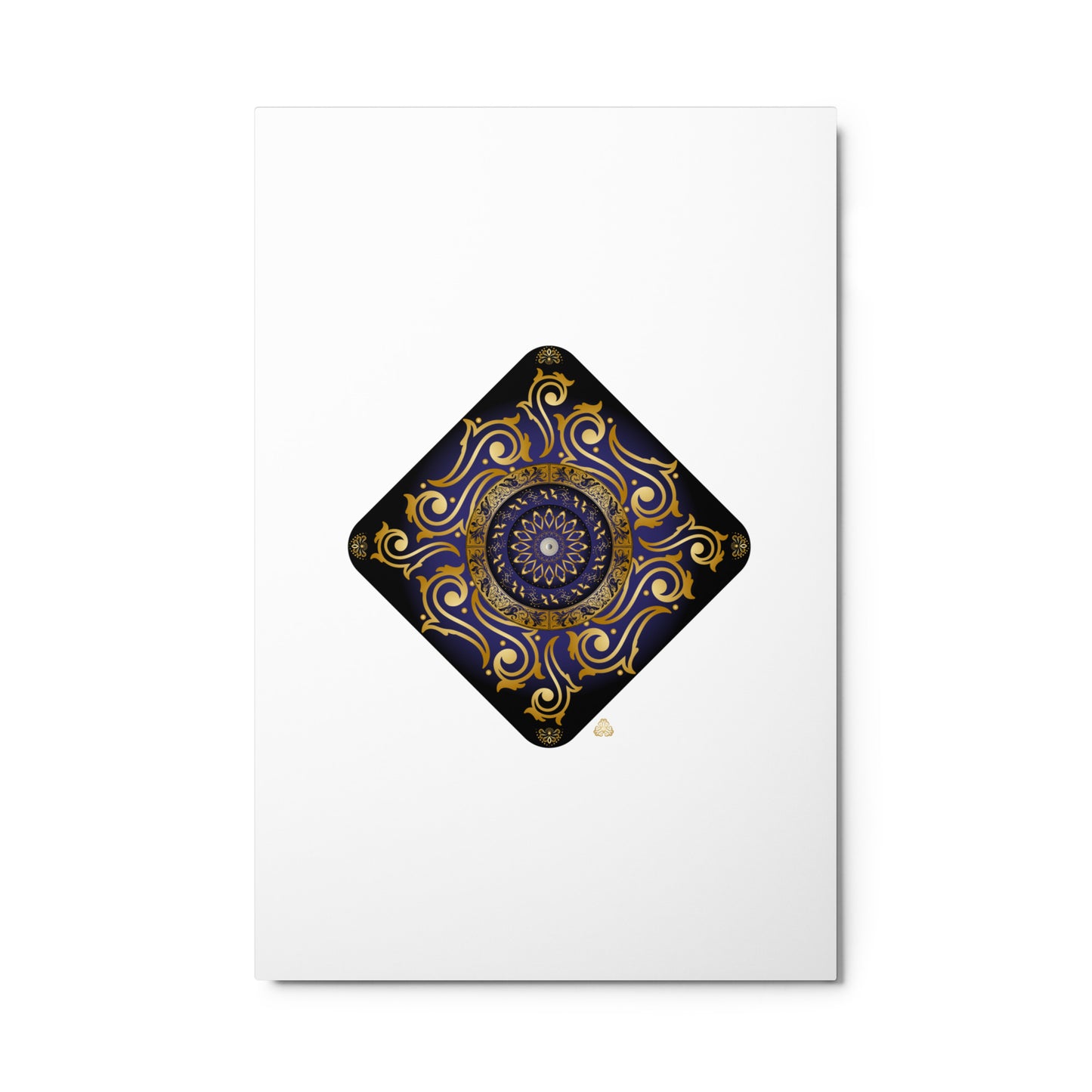 Metal prints Circumplexical No 4089 Mandala Navy & Gold color Free Shipping