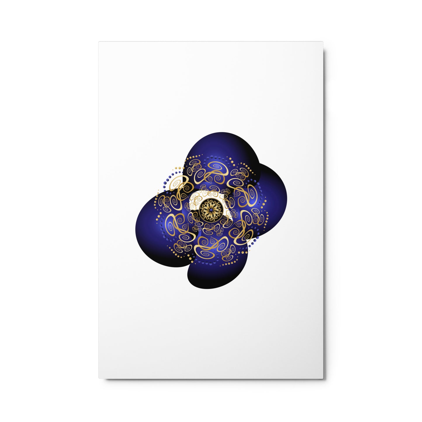 Metal prints Complexical No 2173 Mandala Royal Blue - Gold colors Free Shipping
