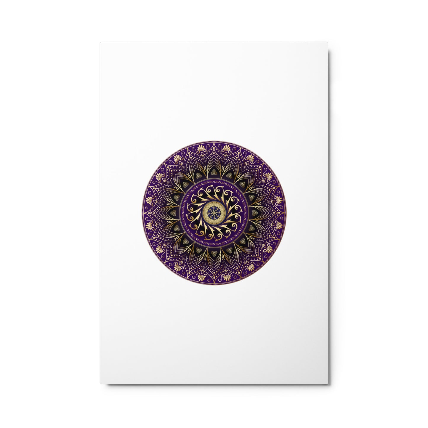 Metal prints Circumplexical No 4006 Mandala - Purple - Gold Free Shipping