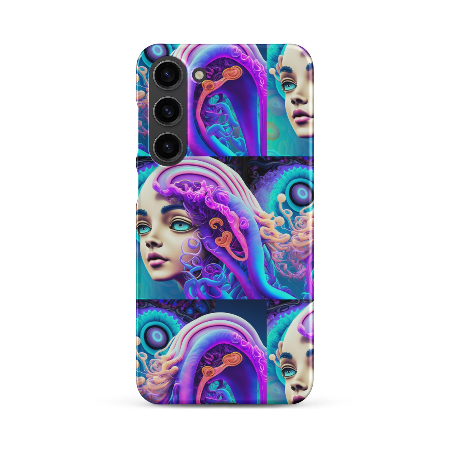 Snap case for Samsung® Kukloso Space Faces No 1 - Free Shipping