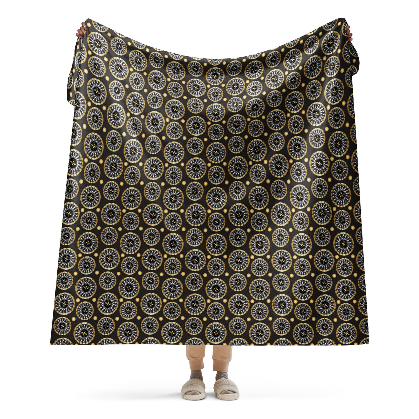 Sherpa blanket Kukloso Abstractical No 173 Mini-Mandalas 60"x80" - Free Shipping