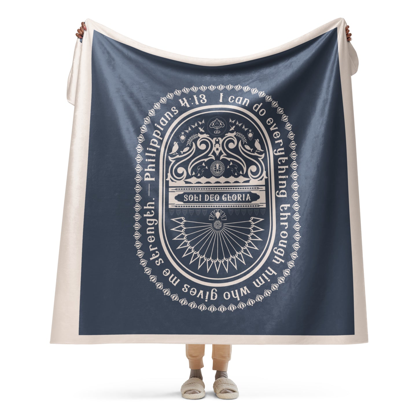 Sherpa blanket Kukloso Philippians 4:13 No 1 60"x80" - Free Shipping