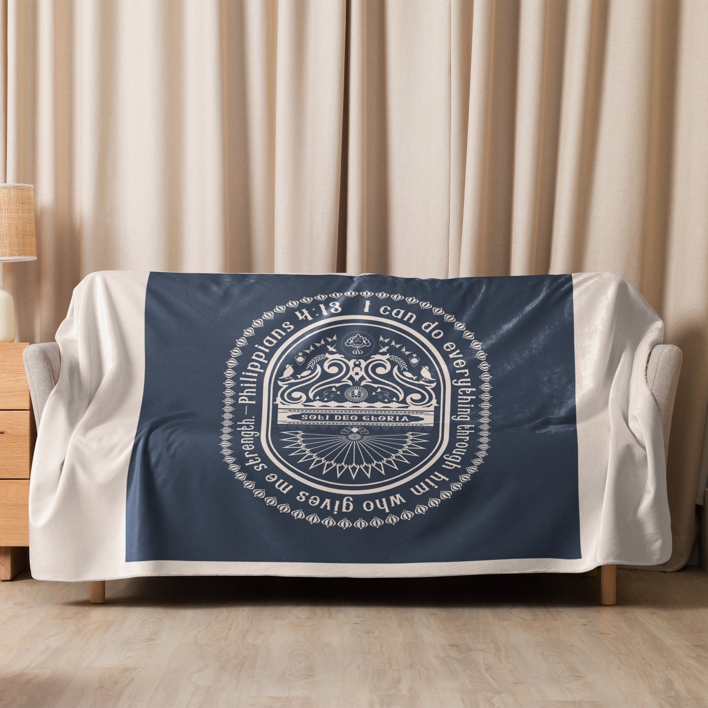 Sherpa blanket Kukloso Philippians 4:13 No 1 60"x80" - Free Shipping